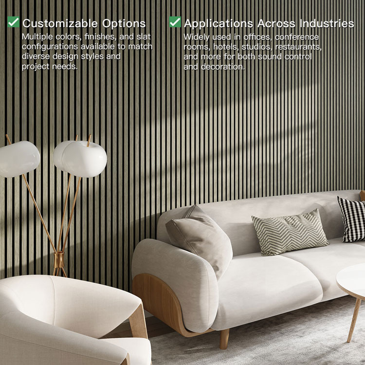 High-Quality Acoustic Wood Slat Panels